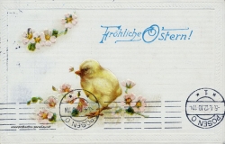 Karte zu Ostern Kücken, 1910