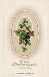 Geburtstagsgrüße,Postkarte Kleeblatt 1912