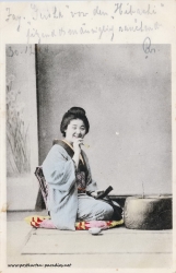 Japan, Frau 1904 Hibachi