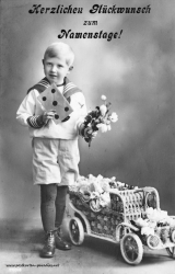 Namenstag, Junge, Blumen, 1916