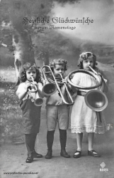 Namenstag, Kinder, Kapelle, Musik, 1910