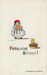 Osterkarte Osterhase 1919