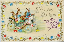 Osterkarte Osterhase 1901