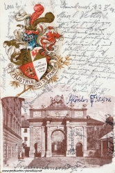 Kaiserzeit Österreich Ansichtskarte Burschenschaft 1904