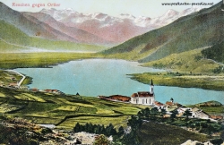 Kaiserzeit Österreich Ansichtskarte Reschen, Ortler, 1909