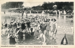 Ansichtskarte Köln-Rodenkirchen: Strandbad ca. 1920