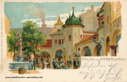 Postkarte München 1898 Hofbräuhaus