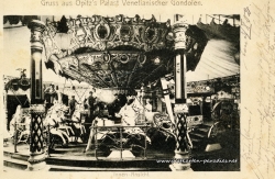 Postkarte München 1902 Opitz' Palast venetianischer Gondeln