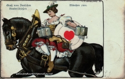 Postkarte München 1906 Schützenfest