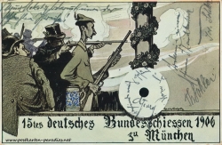 Postkarte München 1906 Schützenfest