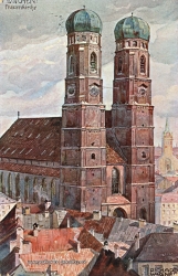 Historische Postkarte von München 1902 Frauenkirche