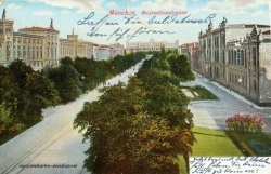 Historische Postkarte von München: Maximilianstrasse 1906