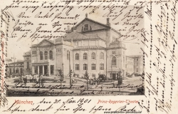 Historische Postkarte von München  Prinz-Regenten Theater 1901