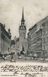 Historische Postkarte von München: Rathaus 1907