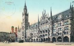 Historische Postkarte von Münchenn: Rathaus 1910