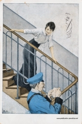 1. Weltkrieg, Feldpost, Frau, Briefträger, 1917