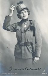 1. Weltkrieg, Frau, Uniform, Österreich, 1916