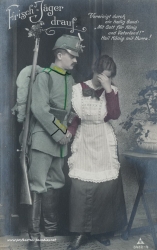 1. Weltkrieg, Paar, Abschied, Soldat, Jäger, Gedicht, 1917