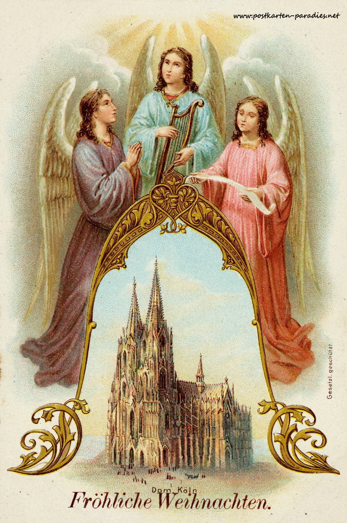 Alte Weihnachtskarten Mit Engeln Alte Postkarten