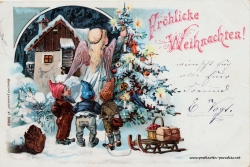 Weihnachtskarte Kaiserzeit